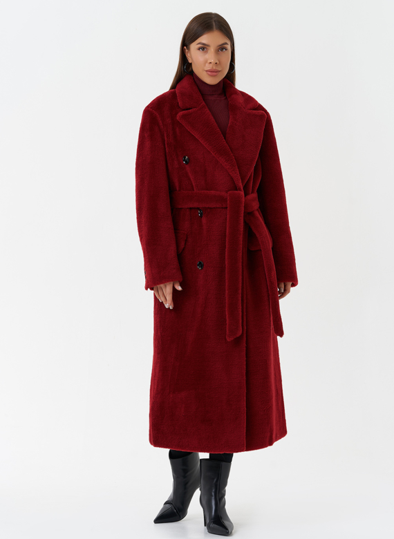 Пальто из шерсти с английским воротником