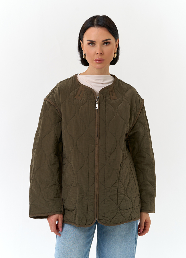 Женская двухсторонняя куртка модель № 32830 универмаг малина