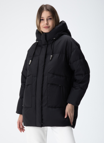 Женский пуховик с капюшоном 