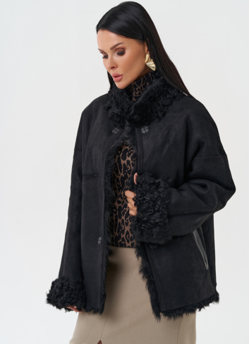 Женская двухсторонняя натуральная дубленка