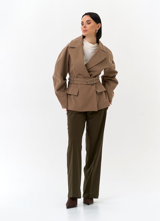 Женская куртка с объемными рукавами модель № 32559 в кредит