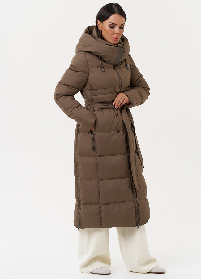 Женское зимнее пальто с капюшоном модель № 31293 универмаг малина