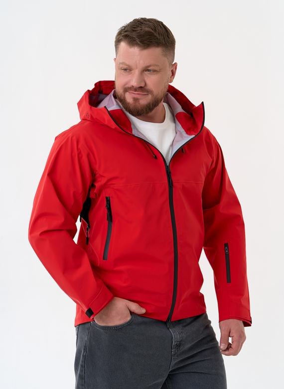Мужская ветровка красного цвета