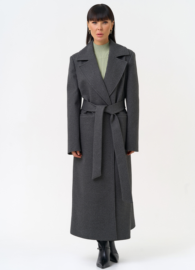 Женское пальто с английским воротником модель № 31622 в рассрочку