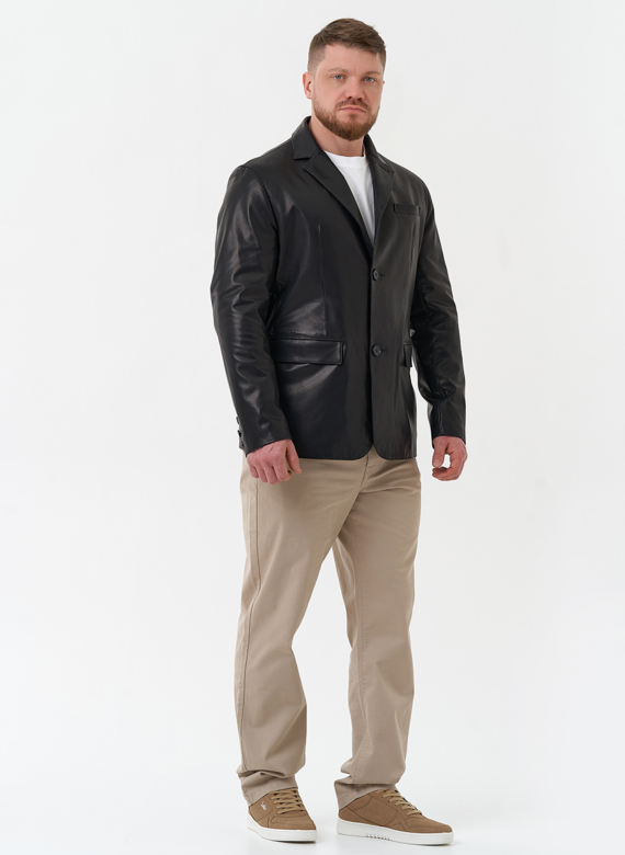 Мужской пиджак из натуральной кожи