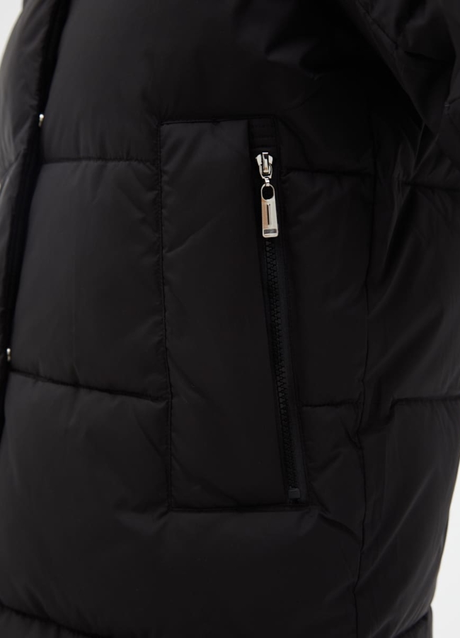 Женский пуховик с капюшоном модель № 31146 универмаг малина