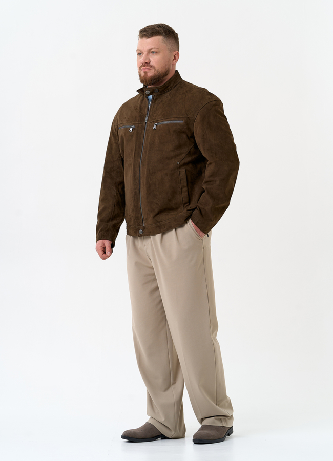 Мужская куртка из натуральной замши модель № 32710 универмаг малина