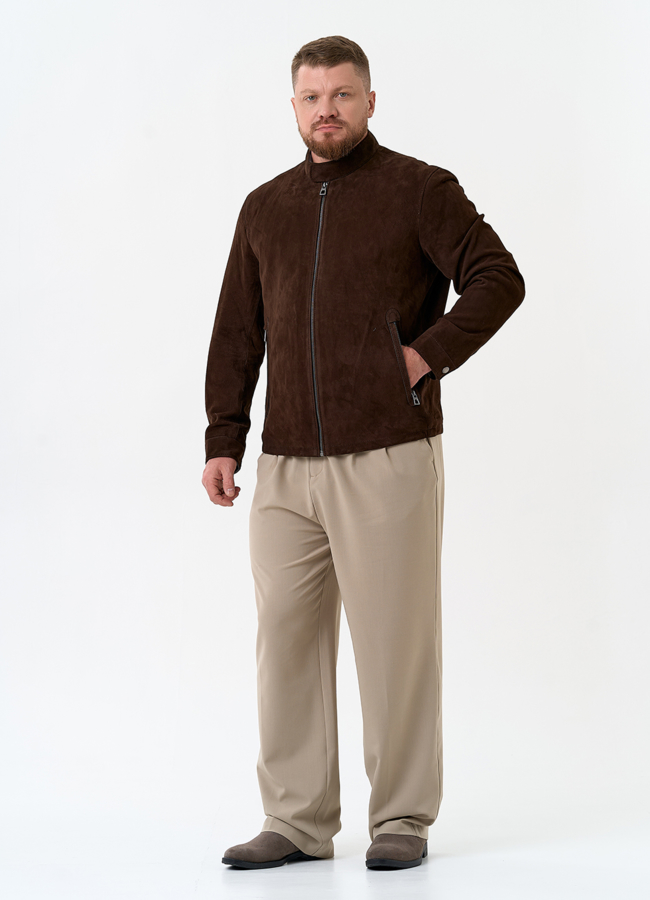 Мужская куртка из натуральной замши модель № 32897 универмаг малина