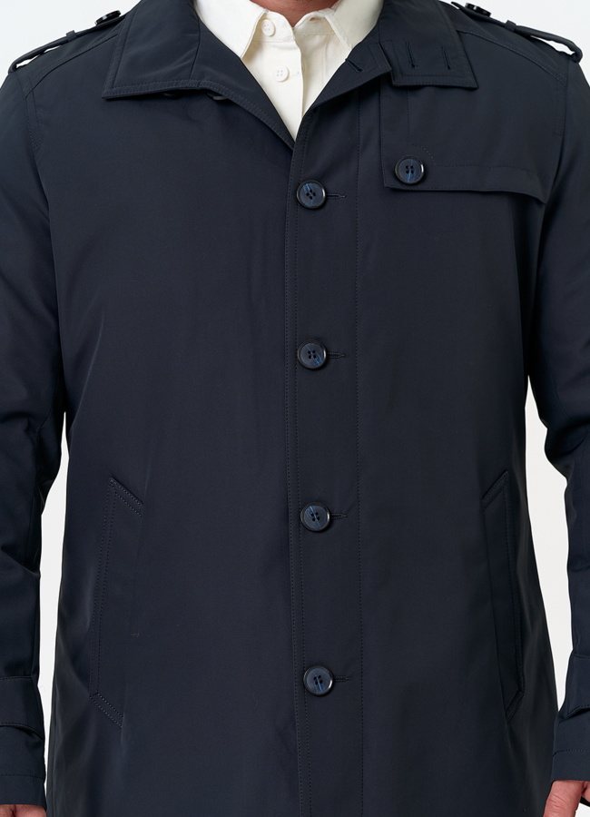 Мужское полупальто синего цвета модель № 32588 универмаг малина