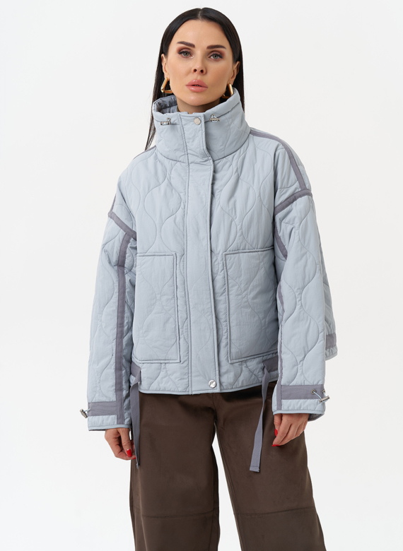 Короткая куртка с воротником стойкой