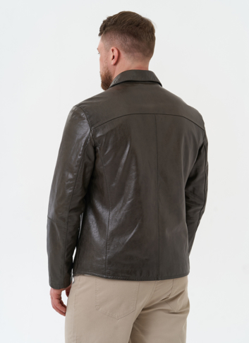 Мужская куртка "рубашка" из натуральной кожи