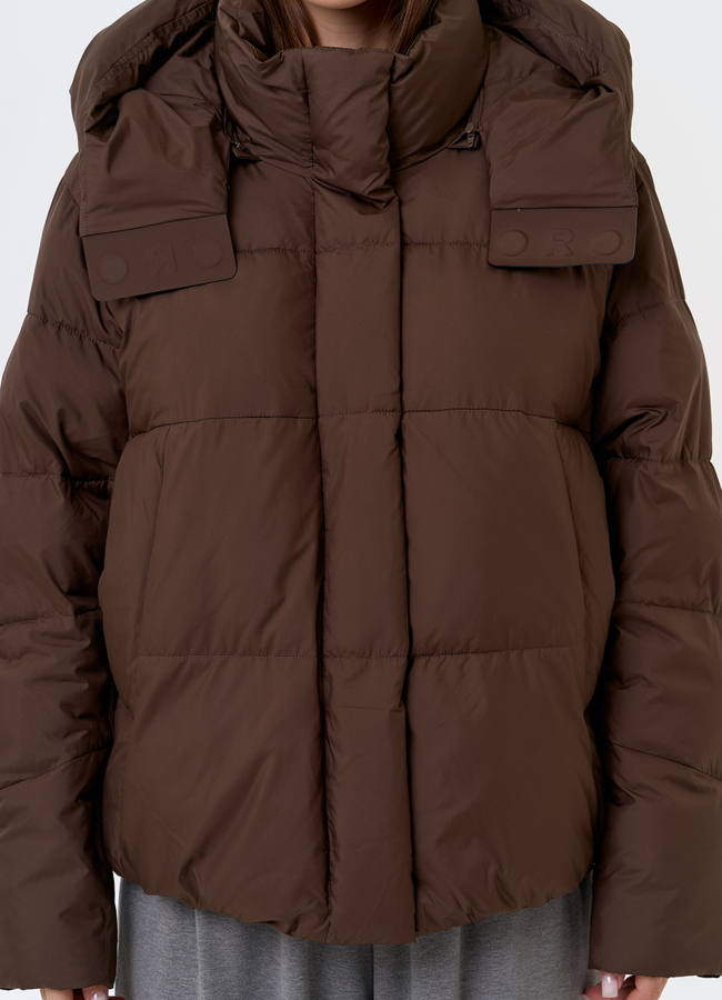 Женский пуховик с капюшоном модель № 31396 универмаг малина