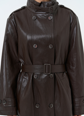 Женский плащ из эко кожи