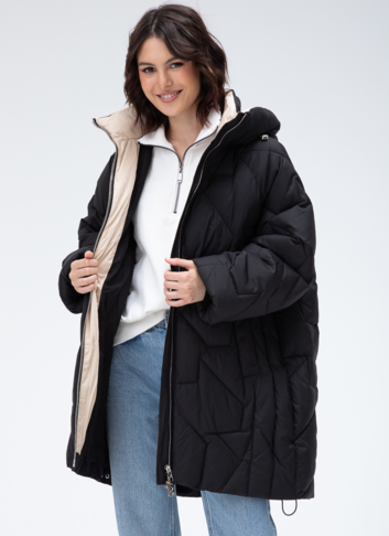 Женский пуховик с капюшоном 