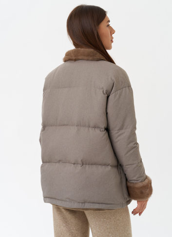 Куртка с отделкой из меха норки