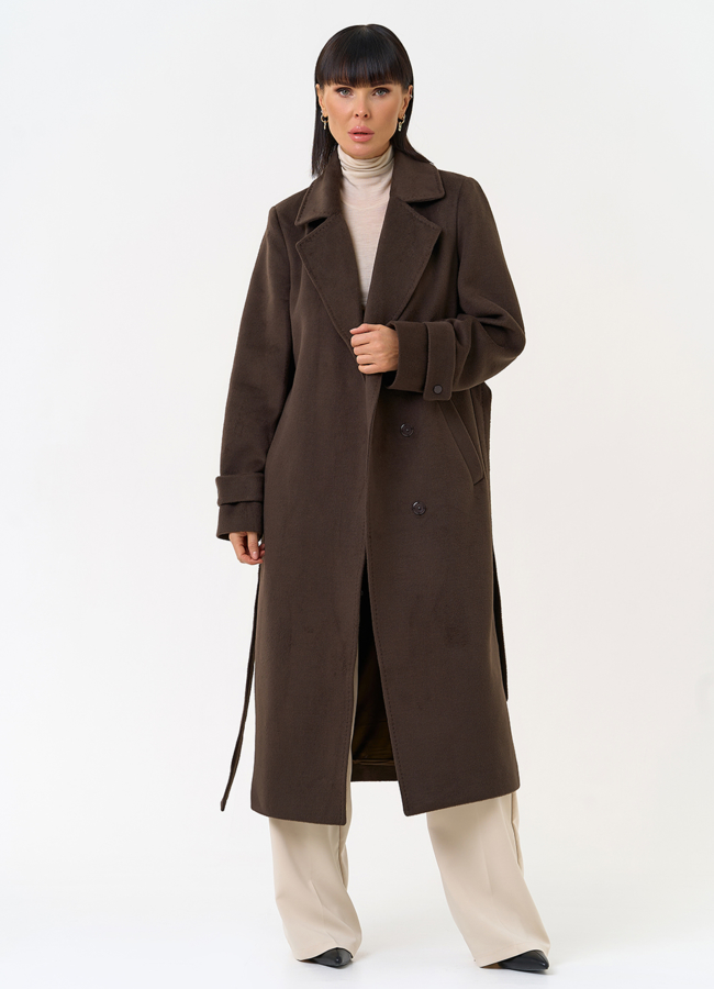 Женское пальто с английским воротником модель № 31559 универмаг малина