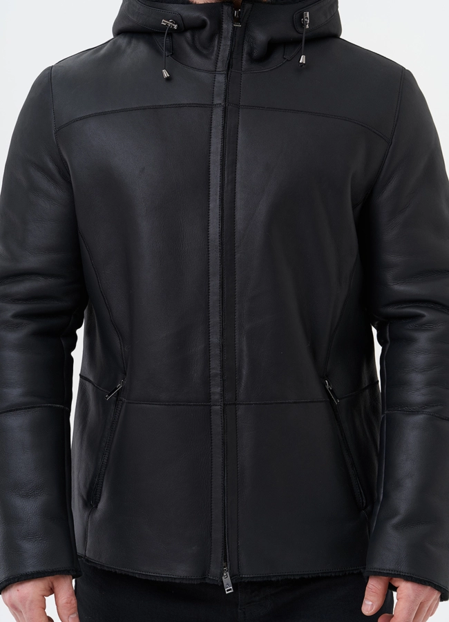 Мужская дубленка  модель № 29052 универмаг малина