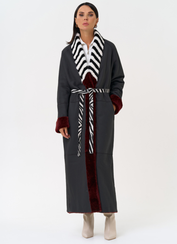 Двусторонняя женская дубленка из овчины SATINO