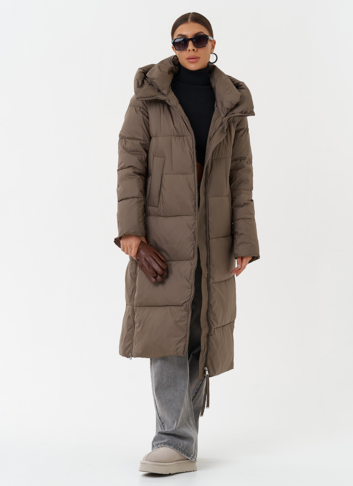 Пуховик на био пухе с капюшоном